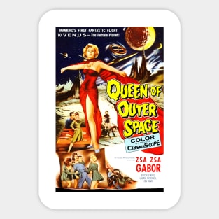 Classic Science Fiction Movie Poster - Queen of Outer Space Sticker